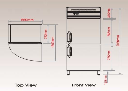 chi tiết tủ mát 2 cánh